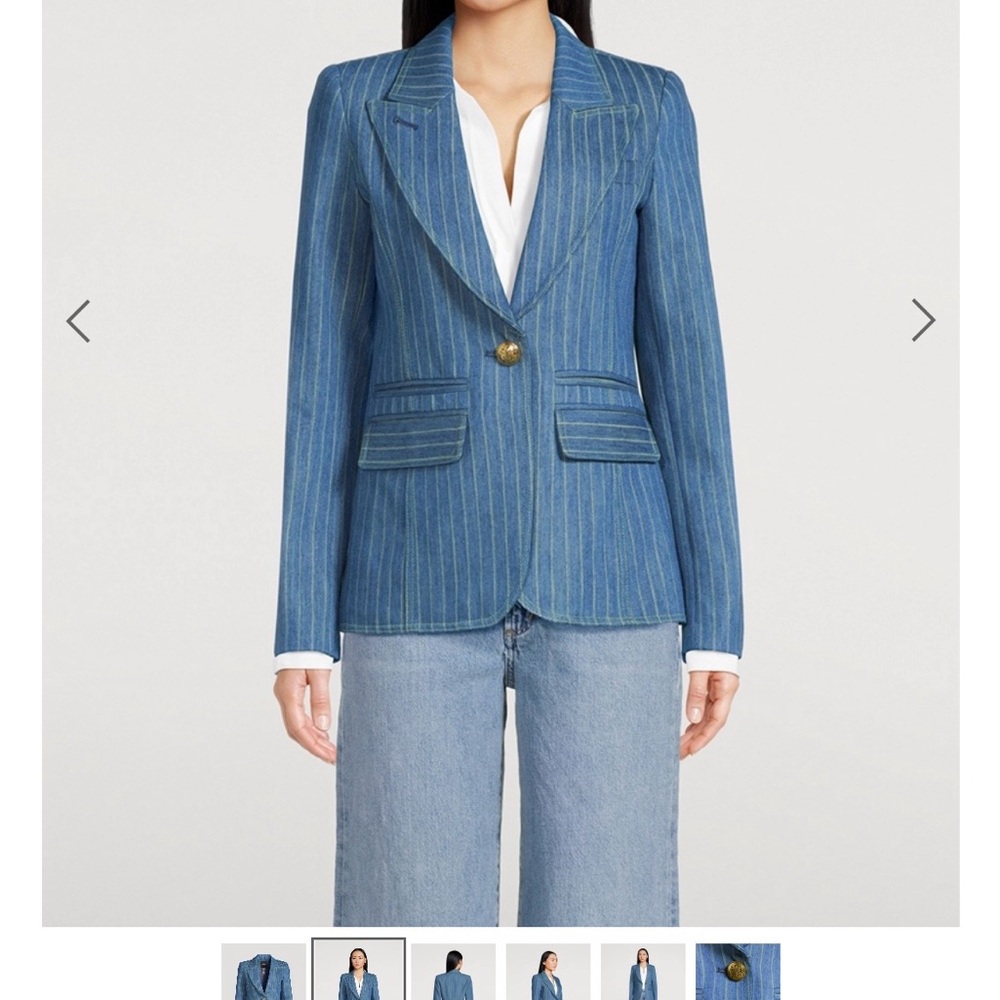 Smythe Denim Blue Striped Blazer - Picture 6 of 12